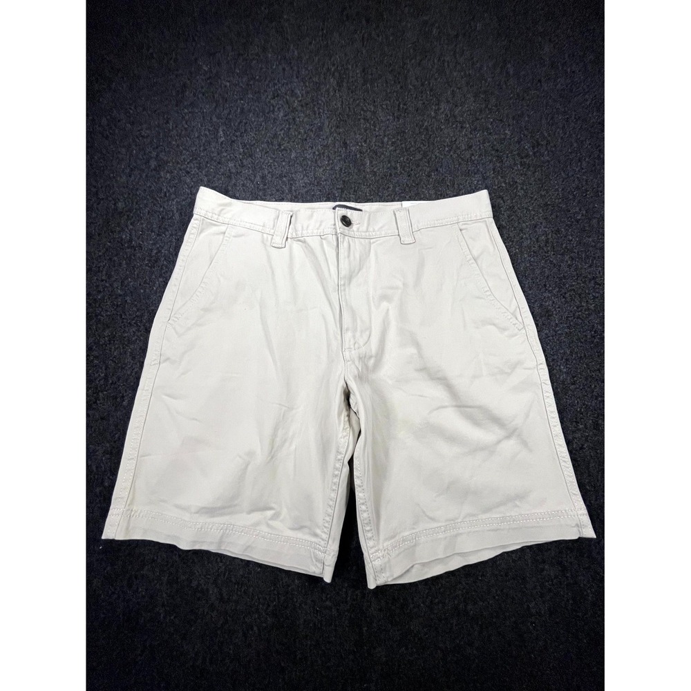 St John's Bay Comfort Stretch Shorts Mens 34 Stone‎ Khaki Cotton Classic Casual